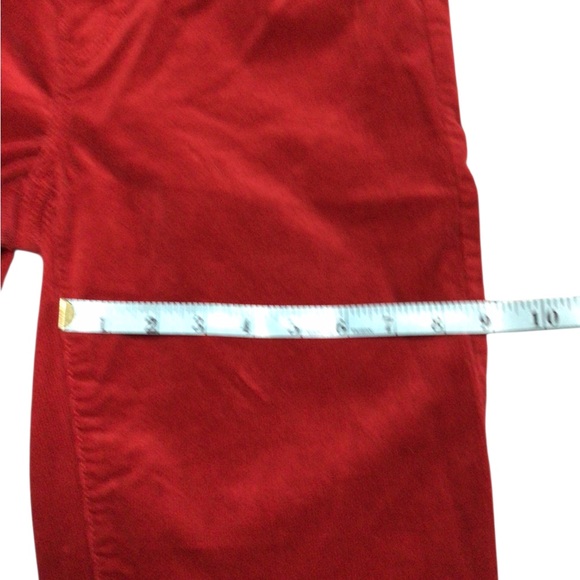 Talbots Red Corduroy Pants Size 6 High Waist Straight Leg - Picture 7 of 10